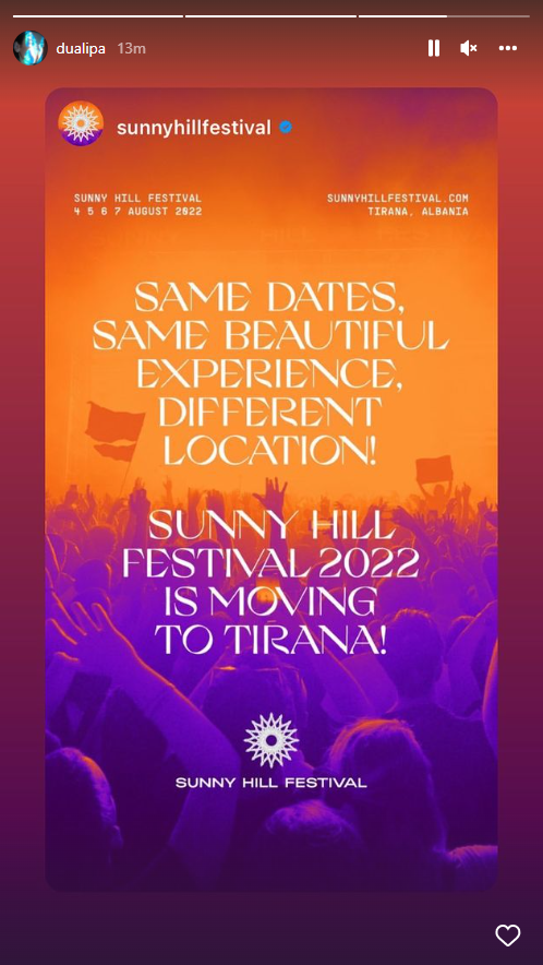 “Sunny Hill Festival” nuk do të mbahet në Prishtinë, reagon Dua Lipa: Tirana, ja tek po vijmë!