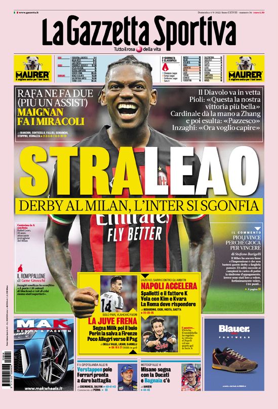 "StraLeao" dhe "Djalli dërgon Interin në Ferr" | Si u pasqyra derbi në mediat italiane. Ka edhe një prapaskenë mbi Gerry Cardinale